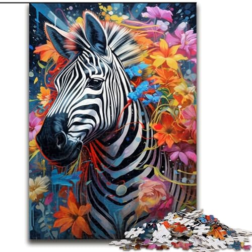 Puzzle für Erwachsene mit 1000 Teilen, Zebra-Puzzle, ideales Weihnachts- oder Geburtstagsgeschenk, Partyspiel-Spielzeug (Größe 26x38cm) von WGLINGX