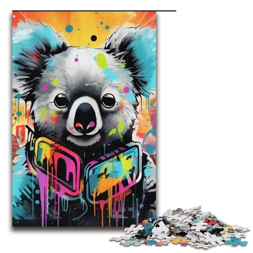 Puzzle für Erwachsene mit 1000 Teilen, Zombie-Graffiti-Malerei, Denksportaufgabe, geeignet als Schreibtischdekoration (Größe 38 x 26 cm) von WGLINGX