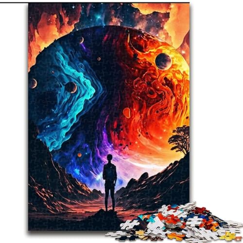 Puzzle für Erwachsene mit 1000 Teilen, farbenfroh im Weltraum, 1000 Teile, anspruchsvolles Denkspiel für Teenager, perfekt als Heimdekoration oder Geschenk, Größe 26x38cm Puzzle für Erwachsene mit 1000 Teilen, farbenfroh im Weltraum, 1000 Teile, anspruchsvolles Denkspiel für Teenager, perfekt als Heimdekoration oder Geschenk, Größe 26x38cm von WGLINGX