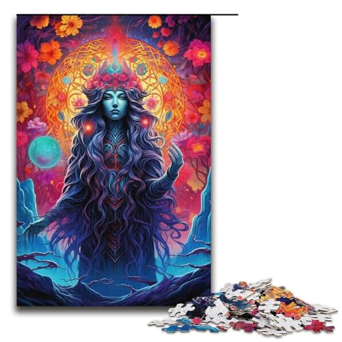 Puzzle für Erwachsene mit 1000 Teilen, farbenfrohe mystische Figur, schwieriges Puzzle, tolles Geschenk für die ganze Familie (Größe 38 x 26 cm) von WGLINGX