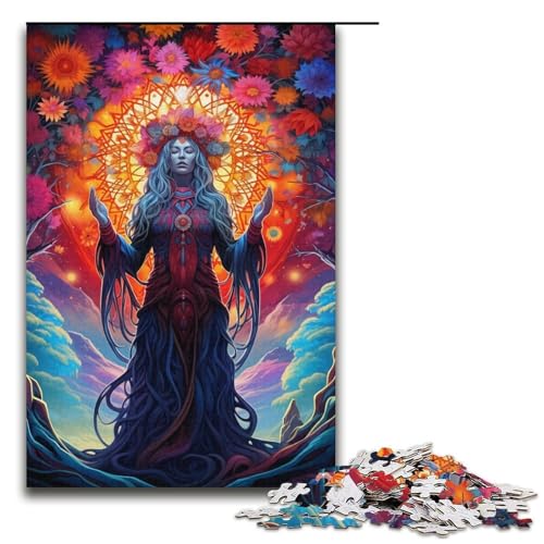 Puzzle für Erwachsene mit 1000 Teilen, farbenfrohe mystische Figur, schwieriges Puzzle, tolles Geschenk für die ganze Familie (Größe 38 x 26 cm) von WGLINGX