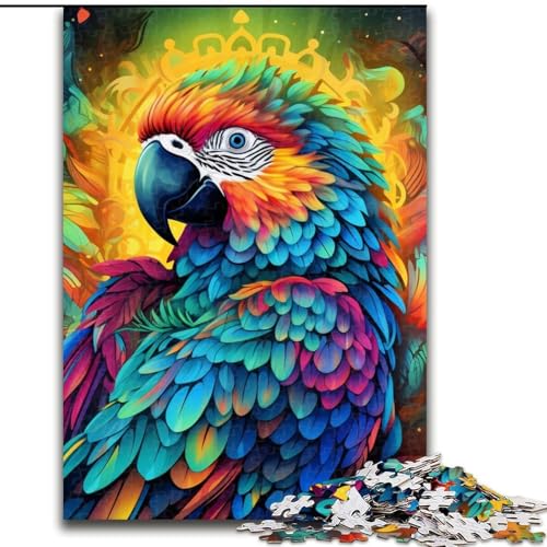 Puzzle für Erwachsene mit 1000 Teilen, farbenfrohes Papageien-Puzzle, perfektes Weihnachts- und Neujahrsgeschenk, Feiertagsgeschenk (Größe 26x38cm) von WGLINGX