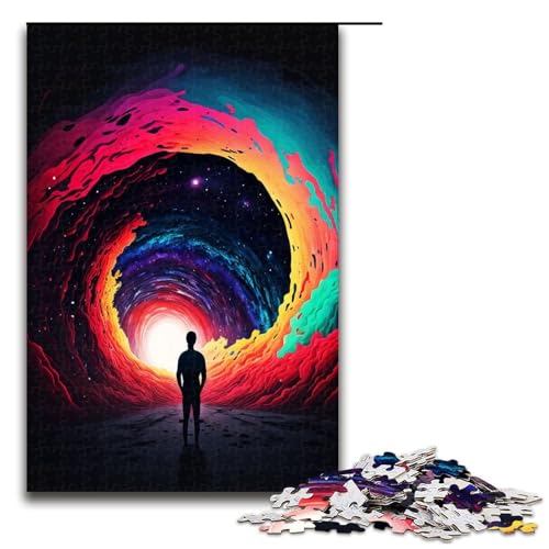 Puzzle für Erwachsene mit 1000 Teilen, farbenfrohes Straßenpuzzle, stärkt die Liebe zwischen Paaren, für Teenager ab 14 Jahren (Größe 50 x 75 cm) von WGLINGX