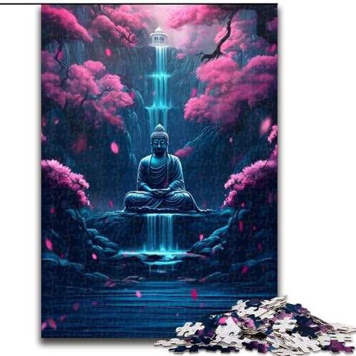 Puzzle für Erwachsene mit 1000 Teilen, japanischer Buddha-Wasserfall, 1000 Teile, anspruchsvolles Denkspiel für Teenager, perfekt als Heimdekoration oder Geschenk, Größe 26x38cm Puzzle für Erwachsene mit 1000 Teilen, japanischer Buddha-Wasserfall, 1000 Teile, anspruchsvolles Denkspiel für Teenager, perfekt als Heimdekoration oder Geschenk, Größe 26x38cm von WGLINGX