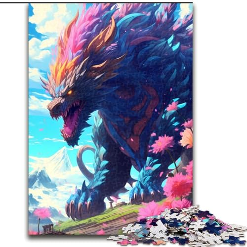 Puzzle für Erwachsene mit 1000 Teilen, riesiges Drachen-Löwen-Puzzle mit 1000 Teilen, anspruchsvolles Denkspiel für Teenager, perfekt als Heimdekoration oder Geschenk, Größe 26x38cm Puzzle für Erwachsene mit 1000 Teilen, riesiges Drachen-Löwen-Puzzle mit 1000 Teilen, anspruchsvolles Denkspiel für Teenager, perfekt als Heimdekoration oder Geschenk, Größe 26x38cm von WGLINGX