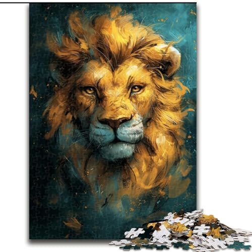 Puzzle für Erwachsene mit 1000 Teilen, süßer Kleiner gelber Löwe, Puzzle 1000 Teile für Jugendliche ab 14 Jahren, Heimdekoration (Größe 26x38cm) von WGLINGX