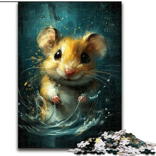 Puzzle für Erwachsene mit 1000 Teilen, süßer Kleiner gelber Tiger, 1000-teiliges Puzzle, Heimdekoration, Familienspaß, ab 14 Jahren (Größe 26x38cm) von WGLINGX