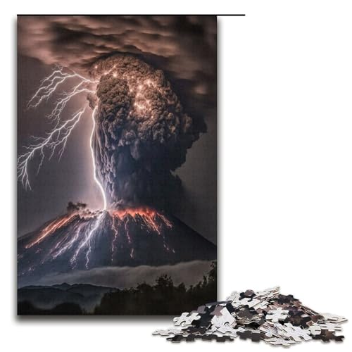 Puzzle für Erwachsene mit Berg Fuji, Japan, 1000 Teile, Lernspiel, Herausforderungsspielzeug, Weihnachts- und Geburtstagsgeschenk (Größe 38 x 26 cm) von WGLINGX