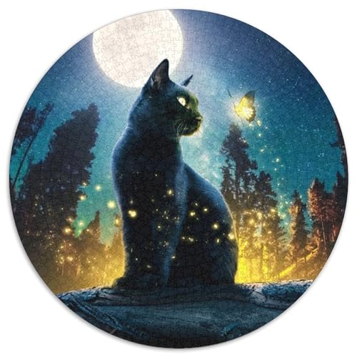 Puzzle für Erwachsene mit Katzen, Mond und Sternen, 1000 Teile, anspruchsvolles Denkspiel, Familienaktivität, Heimdekoration, (67,5x67,5cm) von WGLINGX