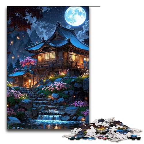 Puzzle im japanischen Stil, 1000 Teile, Puzzle für Erwachsene, tolles Geschenk für Spiele, geeignet für Jugendliche ab 14 Jahren (Größe 50 x 75 cm) von WGLINGX
