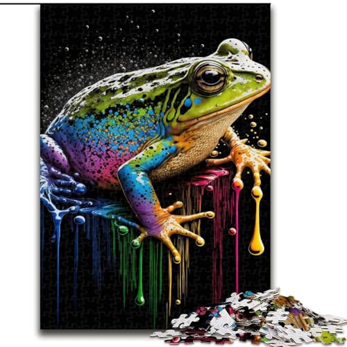 Puzzle mit 1000 Teilen, Kröte, buntes Holzpuzzle für Teenager, Familien-Lernspiele, Heimdekoration, Geschenk (Größe 50x75cm) von WGLINGX