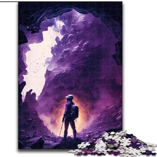 Puzzle mit 1000 Teilen, Lavendel-Karton, Puzzle, Spielzeug, Geschenk, pädagogisches, intellektuelles, entspannendes Familienspiel (Größe 26x38cm) von WGLINGX