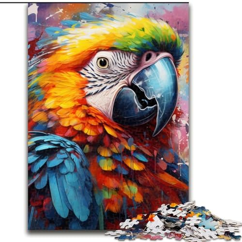 Puzzle mit 1000 Teilen, Papagei-Puzzle aus Pappe für Teenager und Familienspaß, (Größe 26x38cm) von WGLINGX
