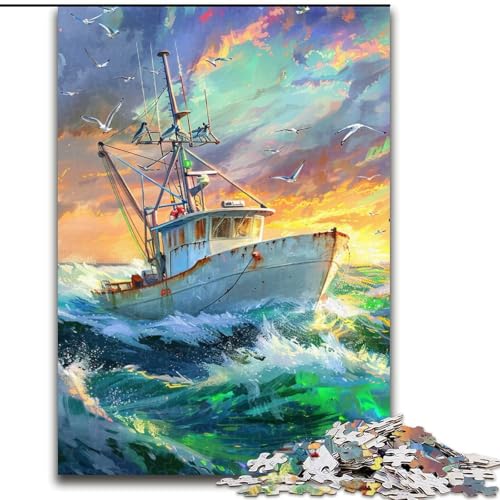 Puzzle mit 1000 Teilen, Seereise-Puzzle, 1000 Teile, Spaß für die ganze Familie, Basteln, perfekt für Geburtstage, Feiertage (Größe 50x75cm) von WGLINGX
