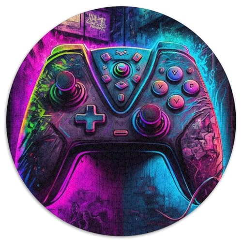 Puzzle mit 1000 Teilen, Spiel in Neonfarben, Kartonpuzzle für Erwachsene, Feiertage und Geburtstage (67,5x67,5cm) von WGLINGX