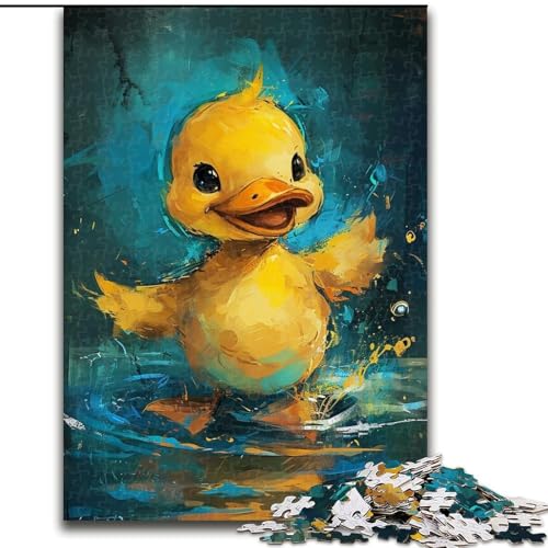 Puzzle mit 1000 Teilen, süße kleine gelbe Ente, Puzzle mit 1000 Teilen für Erwachsene, Familienaktivitätsspiel für Teenager, anspruchsvolles Denkspiel (Größe 26x38cm) von WGLINGX
