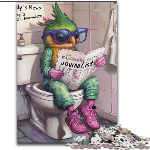 Puzzle mit 1000 Teilen für Erwachsene, „Hummingbird Go Toilet“, 1000 herausfordernde Denksportaufgaben für Teenager, perfekt als Heimdekoration oder Geschenk (Größe 38x26cm) von WGLINGX