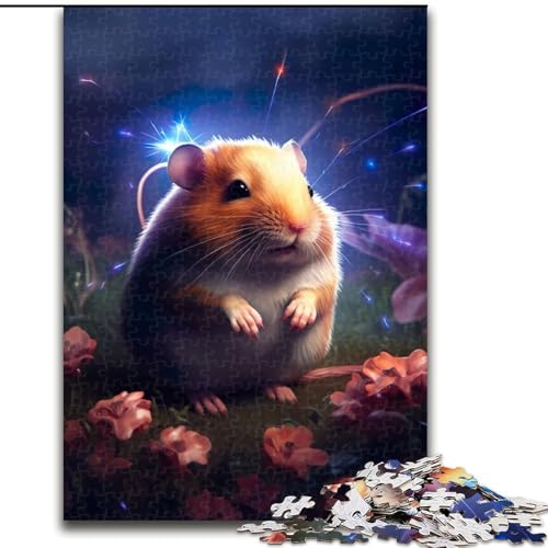 Puzzle mit 1000 Teilen für Erwachsene, „Kleiner Hamster auf dem Mars“, 1000-teiliges Puzzle für Erwachsene zum Geburtstag, zu den Feiertagen, zu Weihnachten und zu Halloween (Größe 50x75cm) von WGLINGX
