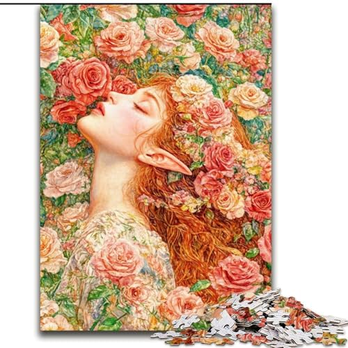 Puzzle mit 1000 Teilen für Erwachsene, Anime-Mädchen-Puzzle, geeignet für Geburtstage, Halloween, Thanksgiving, Ostern (Größe 50x75cm) von WGLINGX