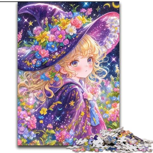 Puzzle mit 1000 Teilen für Erwachsene, Anime-Mädchen-Zauberer, 1000-teiliges Puzzle, Lernspielzeug (Größe 26x38cm) von WGLINGX