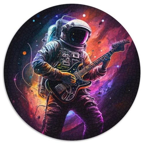 Puzzle mit 1000 Teilen für Erwachsene, Astronaut spielt Gitarre, Puzzle für Erwachsene, Denksportaufgabe, Spiel für Erwachsene, interaktive Familienaktivität, 1000 Teile (67,5x67,5cm) von WGLINGX