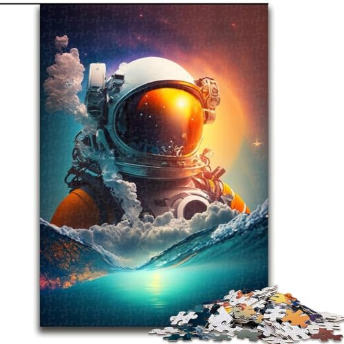 Puzzle mit 1000 Teilen für Erwachsene, Astronauten-Puzzle, 1000 Teile für Erwachsene, Kinder ab 14 Jahren (Größe 26x38cm) von WGLINGX