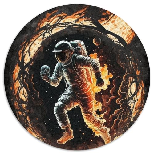 Puzzle mit 1000 Teilen für Erwachsene, Astronauten Spielen Basketball, anspruchsvolle Puzzles, anspruchsvolles Denkspiel, Spieleabend mit der Familie (67,5x67,5cm) von WGLINGX