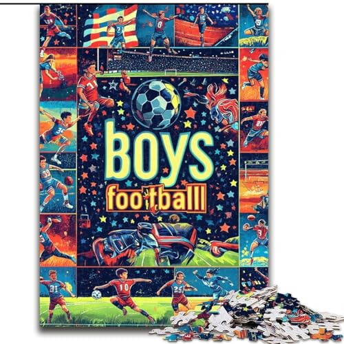 Puzzle mit 1000 Teilen für Erwachsene, Ballsport-Collage, 1000-teiliges Puzzle, anspruchsvolles DIY-Denkspiel, interaktive Familienaktivität (Größe 26x38cm) von WGLINGX
