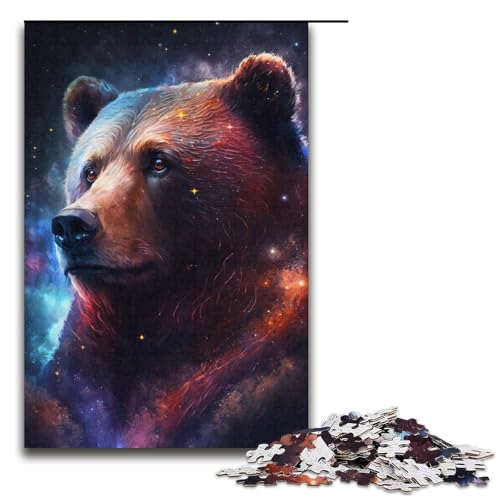 Puzzle mit 1000 Teilen für Erwachsene, Braunbär, Lernspiele, Staycation, Zeitvertreib für Teenager ab 14 Jahren, 38 x 26 cm von WGLINGX