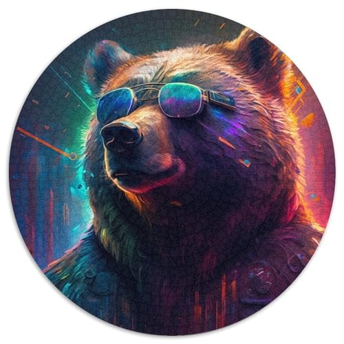 Puzzle mit 1000 Teilen für Erwachsene, Braunbär-Puzzle, ideales Urlaubs- oder Geburtstagsgeschenk, Partyspiel-Spielzeug, 1000 Teile (67,5x67,5cm) von WGLINGX