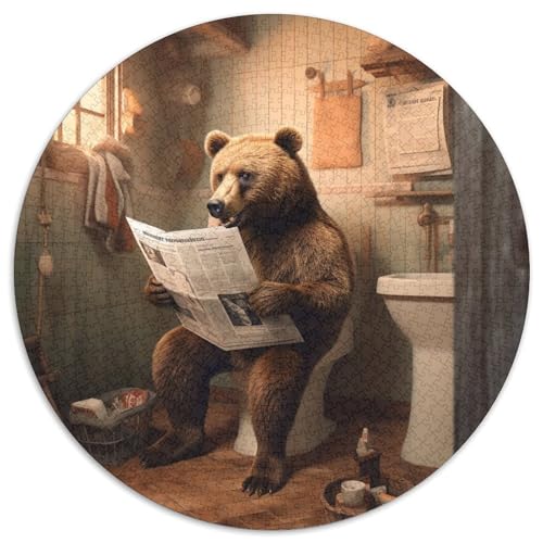 Puzzle mit 1000 Teilen für Erwachsene, Braunbär-Puzzle, ideales Urlaubs- oder Geburtstagsgeschenk, Partyspiel-Spielzeug, 1000 Teile (67,5x67,5cm) von WGLINGX