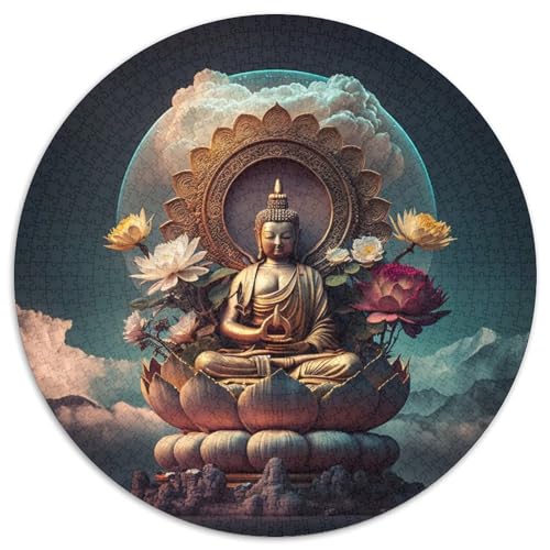 Puzzle mit 1000 Teilen für Erwachsene, Buddha-Puzzle, ideales Urlaubs- oder Geburtstagsgeschenk, Partyspiel-Spielzeug, 1000 Teile (67,5x67,5cm) von WGLINGX