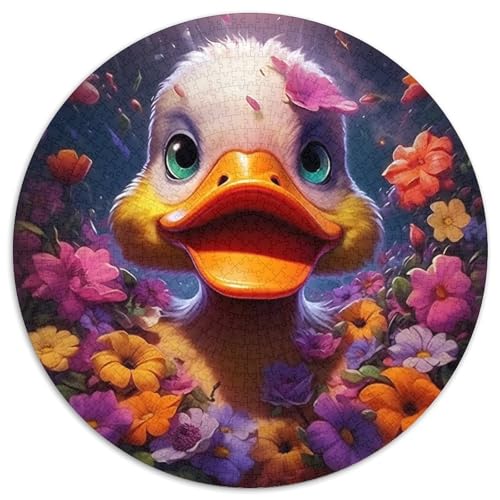 Puzzle mit 1000 Teilen für Erwachsene, Bunte Entenblumen, ideales Urlaubs- oder Geburtstagsgeschenk, Partyspiel-Spielzeug, 1000 Teile (67,5x67,5cm) von WGLINGX