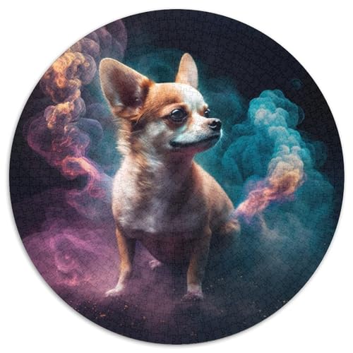 Puzzle mit 1000 Teilen für Erwachsene, Chihuahua-Nebel, ideales Urlaubs- oder Geburtstagsgeschenk, Partyspiel-Spielzeug, 1000 Teile (67,5x67,5cm) von WGLINGX