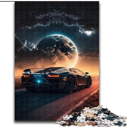 Puzzle mit 1000 Teilen für Erwachsene, Cooles Sportwagen-Holzpuzzle, DIY-Dekoration, anspruchsvolles Denkspiel, (Größe 50x75cm) von WGLINGX