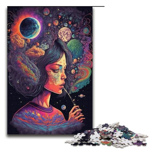 Puzzle mit 1000 Teilen für Erwachsene, Cosmic High Puzzle, verbessert das Gedächtnis für Teenager ab 14 Jahren (Größe 38 x 26 cm) von WGLINGX