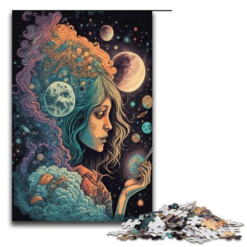 Puzzle mit 1000 Teilen für Erwachsene, Cosmic High Puzzle, verbessert das Gedächtnis für Teenager ab 14 Jahren (Größe 38 x 26 cm) von WGLINGX