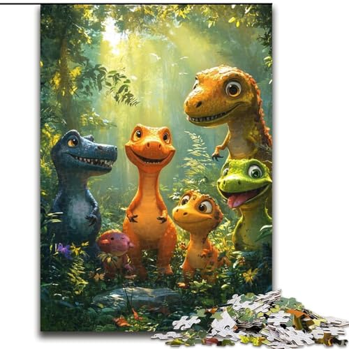 Puzzle mit 1000 Teilen für Erwachsene, Dinosaurier-Puzzle mit 1000 Teilen für Jugendliche ab 14 Jahren, Heimdekoration (Größe 50x75cm) von WGLINGX