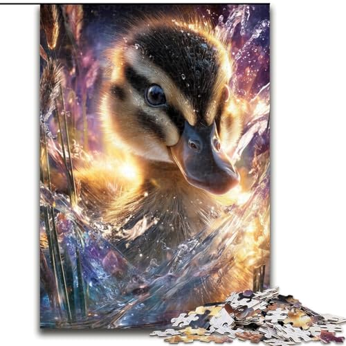 Puzzle mit 1000 Teilen für Erwachsene, Dreamy Duck Girl, 1000-teiliges Puzzle, anspruchsvolles DIY-Denkspiel, interaktive Familienaktivität (Größe 26x38cm) von WGLINGX