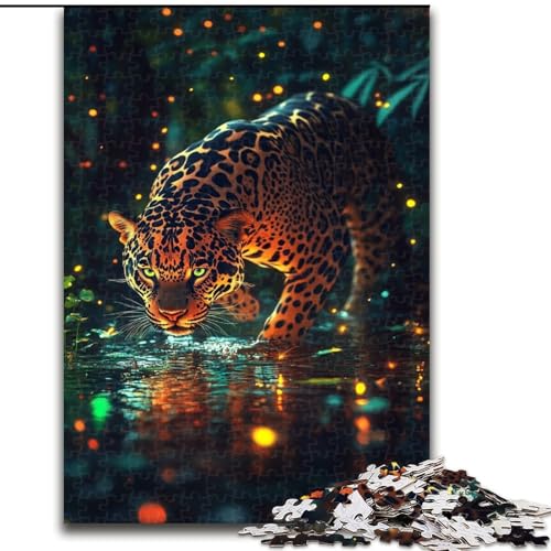 Puzzle mit 1000 Teilen für Erwachsene, Dschungel-Leoparden-Puzzle für Erwachsene, 1000-teiliges, anspruchsvolles Denkspiel für Teenager, Familienspaß, DIY-Heimdekor-Geschenk (Größe 50x75cm) von WGLINGX