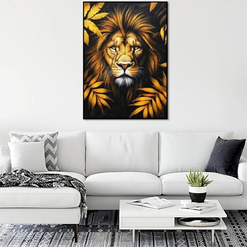 Puzzle mit 1000 Teilen für Erwachsene, Dschungellöwe-Puzzle, 1000 Teile für Jugendliche ab 14 Jahren, Heimdekoration (Größe 26x38cm) von WGLINGX