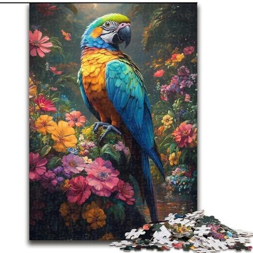 Puzzle mit 1000 Teilen für Erwachsene, Dschungelpapagei-Puzzle, 1000 Teile für Jugendliche ab 14 Jahren, Heimdekoration (Größe 26x38cm) von WGLINGX