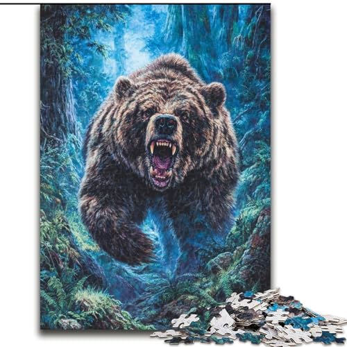 Puzzle mit 1000 Teilen für Erwachsene, Fantasy Grizzlies, 1000-teiliges Puzzle, Heimdekoration, Familienspaß, ab 14 Jahren (Größe 26x38cm) von WGLINGX