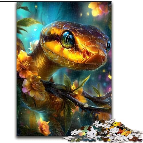 Puzzle mit 1000 Teilen für Erwachsene, Fantasy-Schlangen-Puzzle, geeignet für Geburtstage, Halloween, Thanksgiving, Ostern (Größe 50x75cm) von WGLINGX