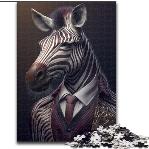 Puzzle mit 1000 Teilen für Erwachsene, Fantasy-Zebra-Kostüm-Puzzle für Erwachsene, anspruchsvolles Denkspiel für Teenager, Spaß für den Familienspieleabend (Größe 26x38cm) von WGLINGX