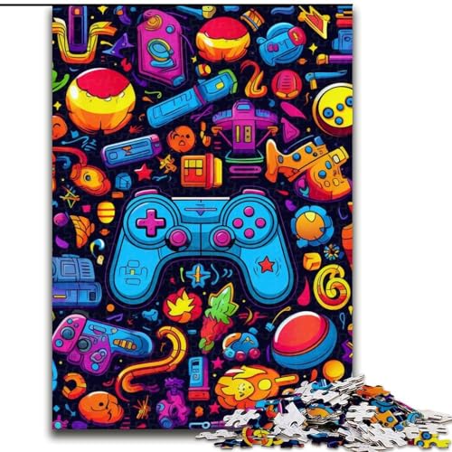 Puzzle mit 1000 Teilen für Erwachsene, Farbspiel, Denkspiel für Teenager, Spieleabend mit der Familie (Größe 26x38cm) von WGLINGX