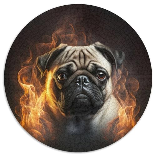 Puzzle mit 1000 Teilen für Erwachsene, Feuermops, ideales Urlaubs- oder Geburtstagsgeschenk, Partyspiel-Spielzeug, 1000 Teile (67,5x67,5cm) von WGLINGX