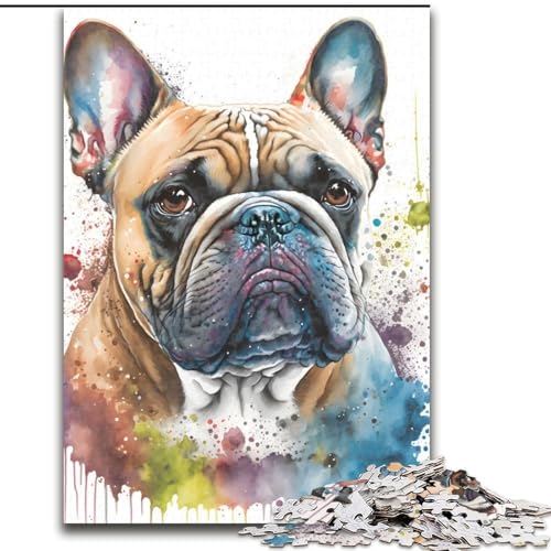 Puzzle mit 1000 Teilen für Erwachsene, Französische Bulldogge, Puzzle für Erwachsene, 1000 Teile, anspruchsvolles Denkspiel für Teenager, perfekt als Heimdekoration oder Geschenk, Größe 26x38cm Puzzle mit 1000 Teilen für Erwachsene, Französische Bulldogge, Puzzle für Erwachsene, 1000 Teile, anspruchsvolles Denkspiel für Teenager, perfekt als Heimdekoration oder Geschenk, Größe 26x38cm von WGLINGX