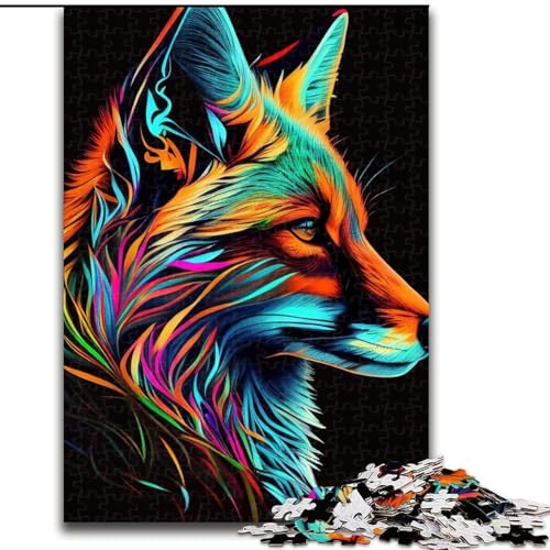 Puzzle mit 1000 Teilen für Erwachsene, Fuchs-Pop-Art-Tier-Puzzle für Erwachsene, 1000-teiliges, anspruchsvolles Denkspiel für Teenager, perfekt als Heimdekoration oder Geschenk, Größe 26x38cm Puzzle mit 1000 Teilen für Erwachsene, Fuchs-Pop-Art-Tier-Puzzle für Erwachsene, 1000-teiliges, anspruchsvolles Denkspiel für Teenager, perfekt als Heimdekoration oder Geschenk, Größe 26x38cm von WGLINGX