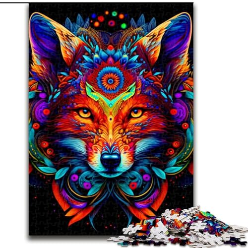 Puzzle mit 1000 Teilen für Erwachsene, Fuchs-Puzzle für Erwachsene, 1000 Teile, anspruchsvolles Denkspiel für Teenager, perfekt als Heimdekoration oder Geschenk, Größe 50x75cm von WGLINGX